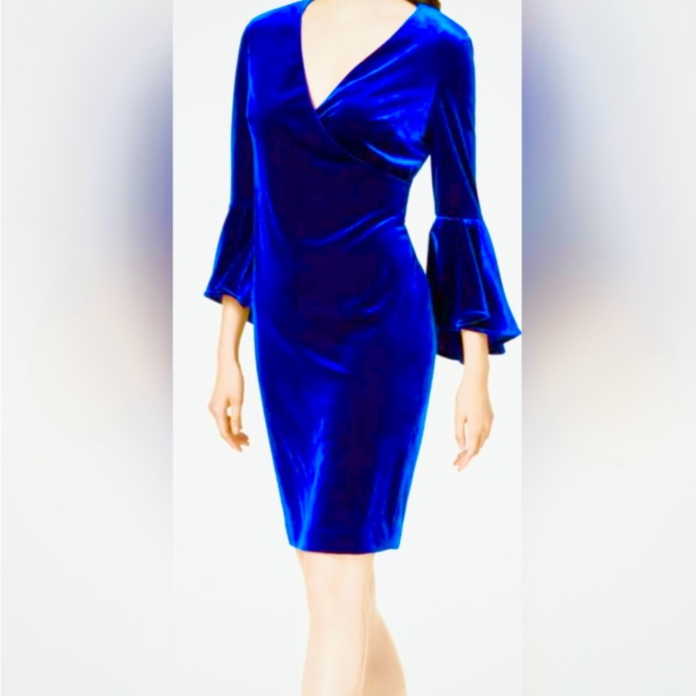 Calvin Klein Deep Blue Velvet Dress